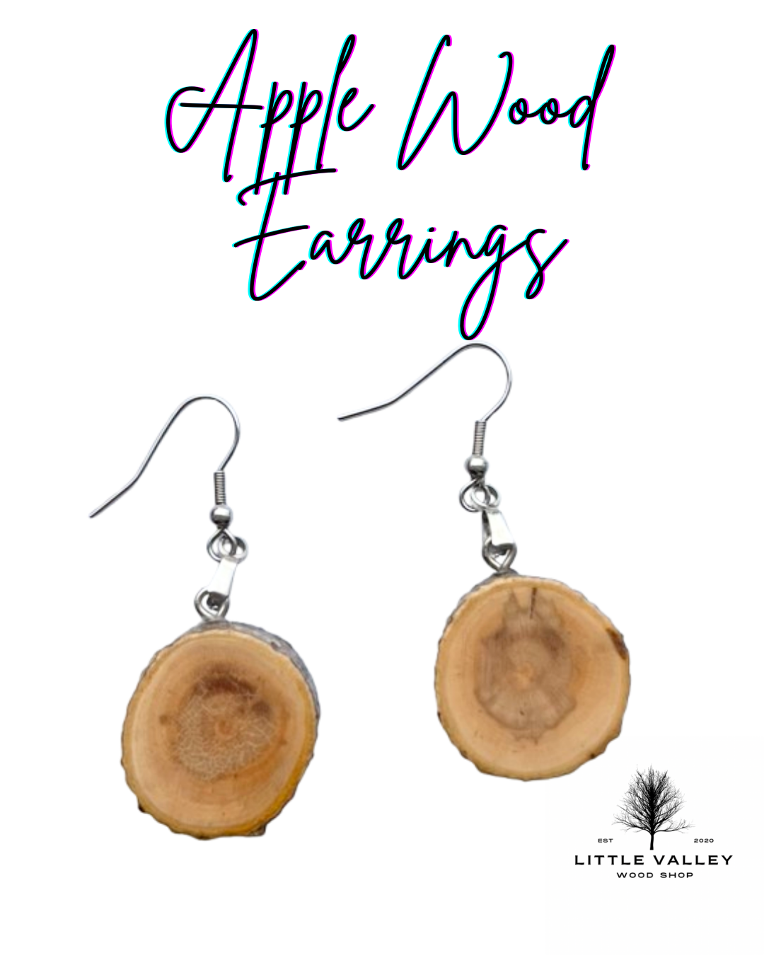 wood jewelry, Wooden Earrings Little Valley Wood Shop, Wooden earrings, nature jewelry, sustainable jewelry, earrings from reclaimed wood, recycled jewelry, Apple wood jewelry, apple wood earrings, small business, handmade jewelry, handmade earrings, wood working, wooden earrings from Apple wood, unique gifts, ecofriendly gifts, sustainable gifts
