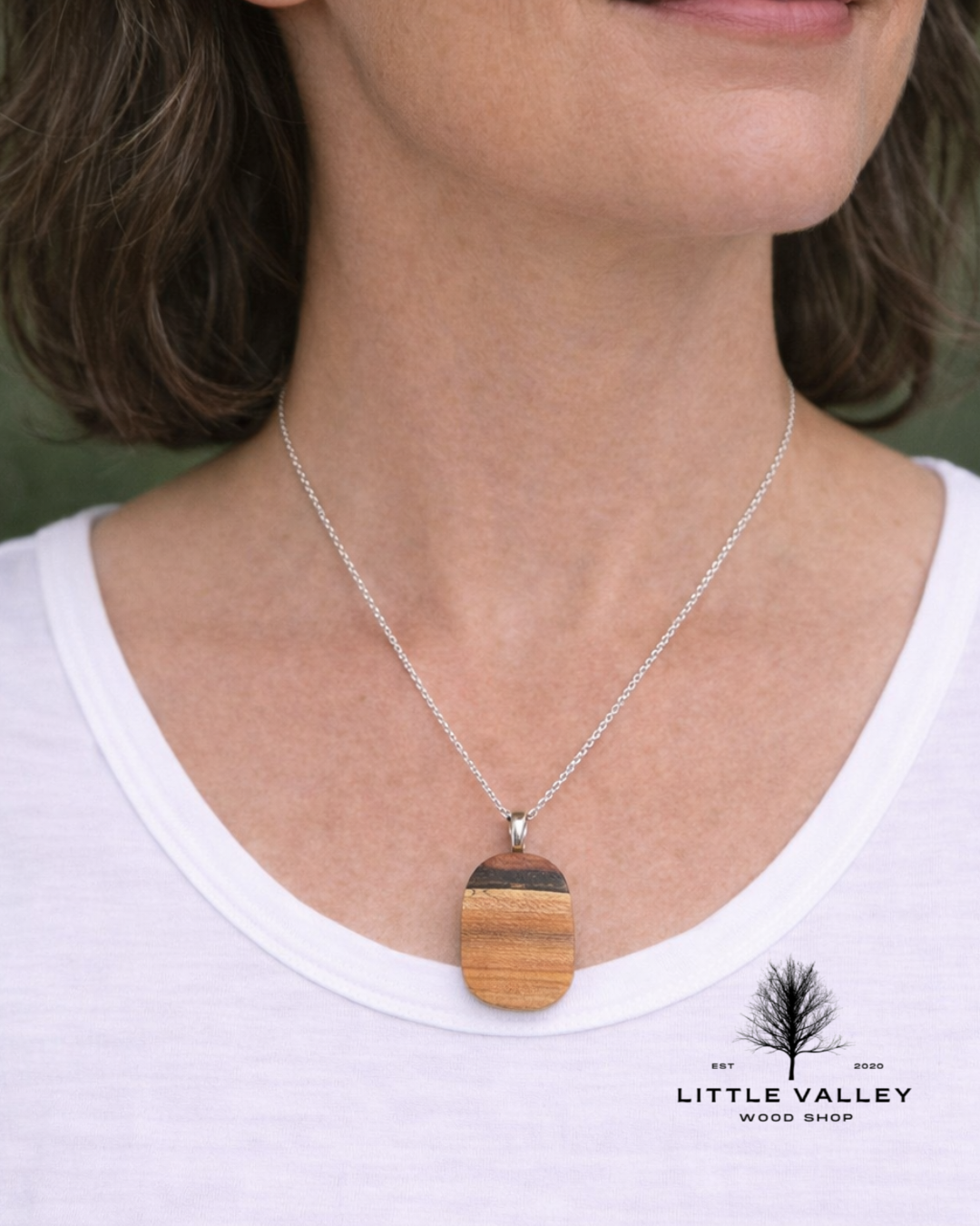wood jewelry, Wooden Necklace Little Valley Wood Shop, Wooden necklace, nature jewelry, sustainable jewelry, necklace from reclaimed wood, recycled jewelry, wood design, small business, handmade jewelry, handmade necklace, wood working, wooden pendants, unique gifts, ecofriendly gifts, sustainable gifts, striped wood necklace, maple wood necklace, maple wood pendant necklace, sustainable gifts, ecofriendly gifts, sustainable gifts