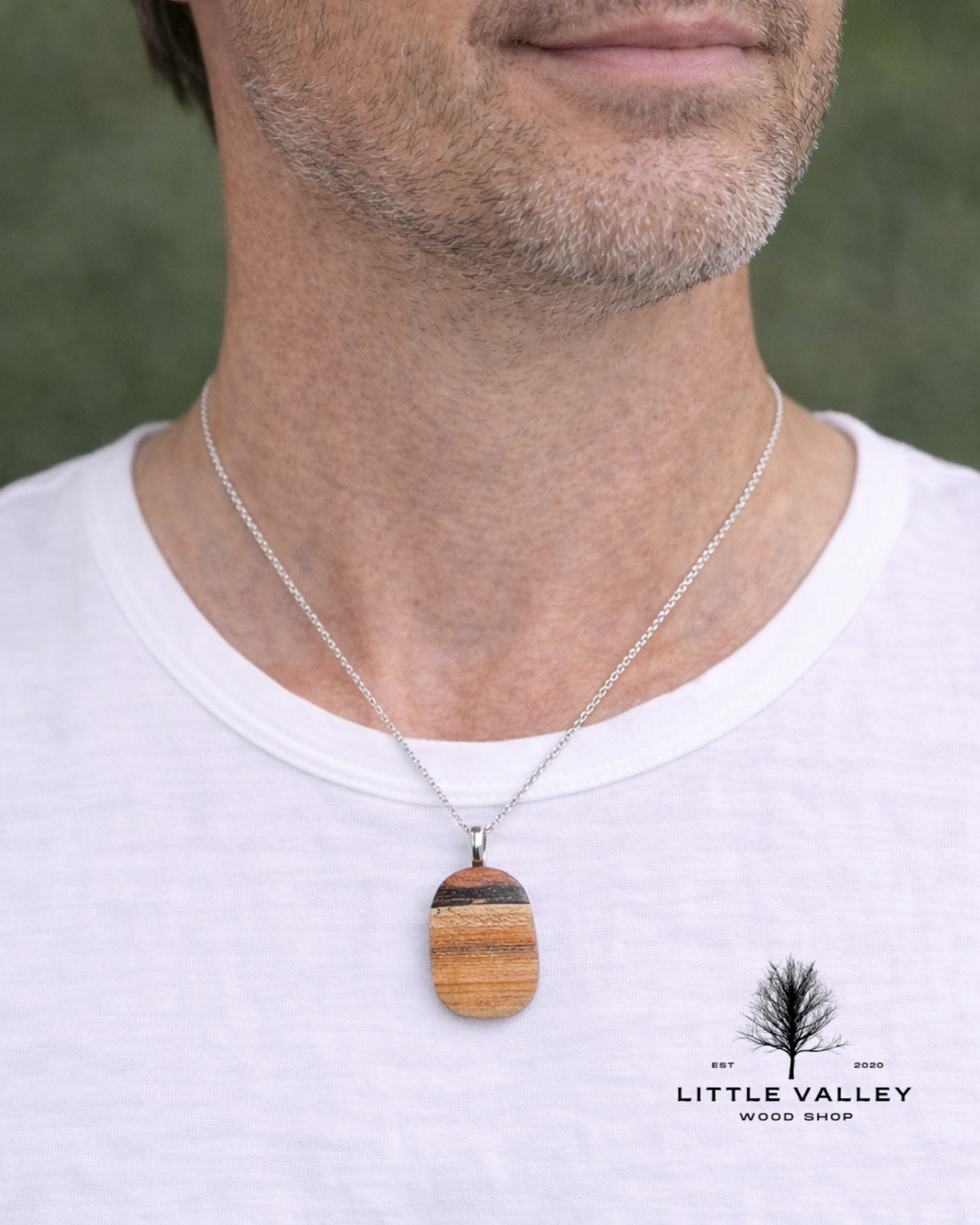wood jewelry, Wooden Necklace Little Valley Wood Shop, Wooden necklace, nature jewelry, sustainable jewelry, necklace from reclaimed wood, recycled jewelry, wood design, small business, handmade jewelry, handmade necklace, wood working, wooden pendants, unique gifts, ecofriendly gifts, sustainable gifts, striped wood necklace, maple wood necklace, maple wood pendant necklace, sustainable gifts, ecofriendly gifts, sustainable gifts