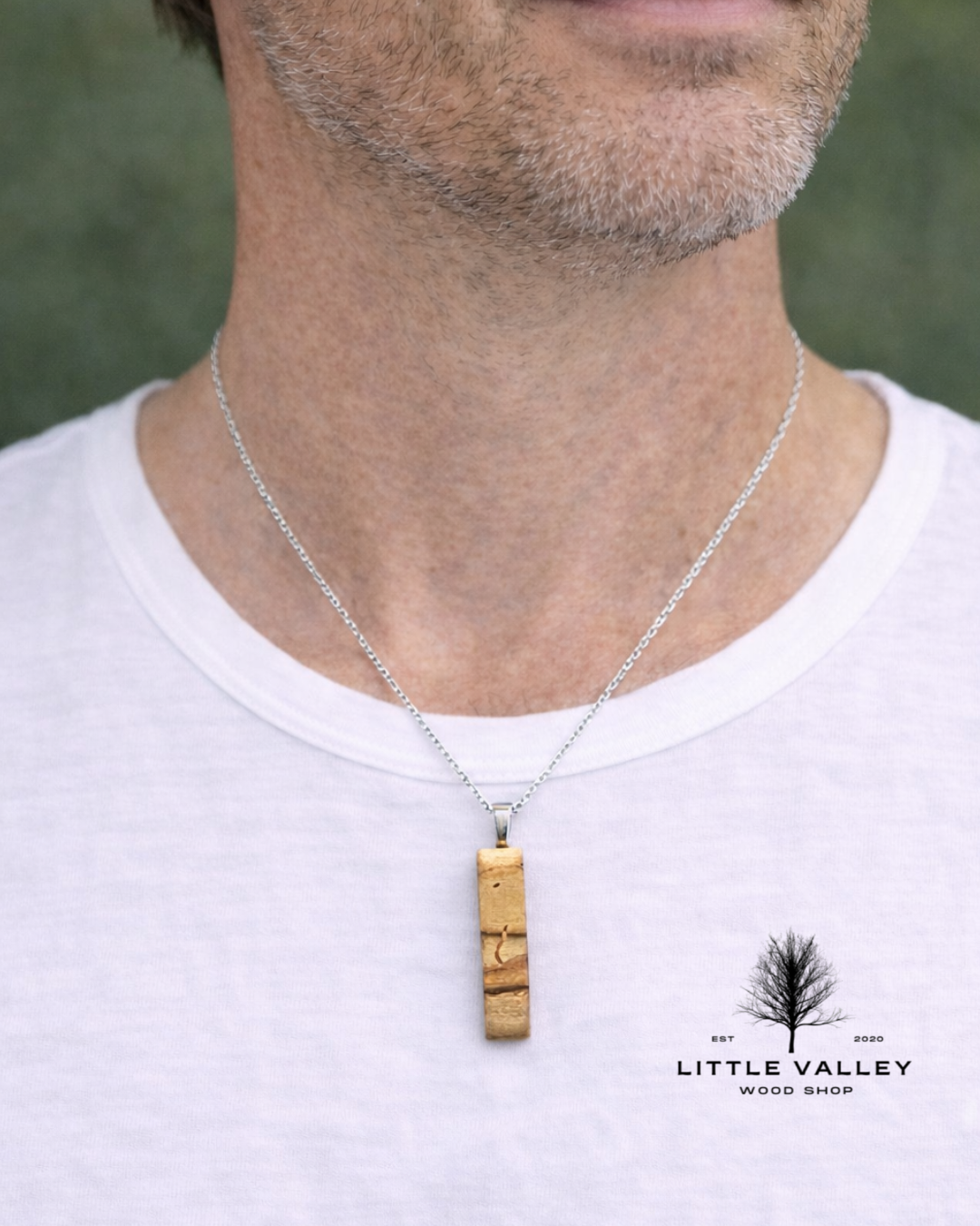 wood jewelry, Wooden Necklace Little Valley Wood Shop, Wooden necklace, nature jewelry, sustainable jewelry, necklace from reclaimed wood, recycled jewelry, wood design, small business, handmade jewelry, handmade necklace, wood working, wooden pendants, unique gifts, ecofriendly gifts, sustainable gifts, striped wood necklace, spalted maple wood necklace, spalted maple wood pendant necklace, sustainable gifts, ecofriendly gifts, sustainable gifts