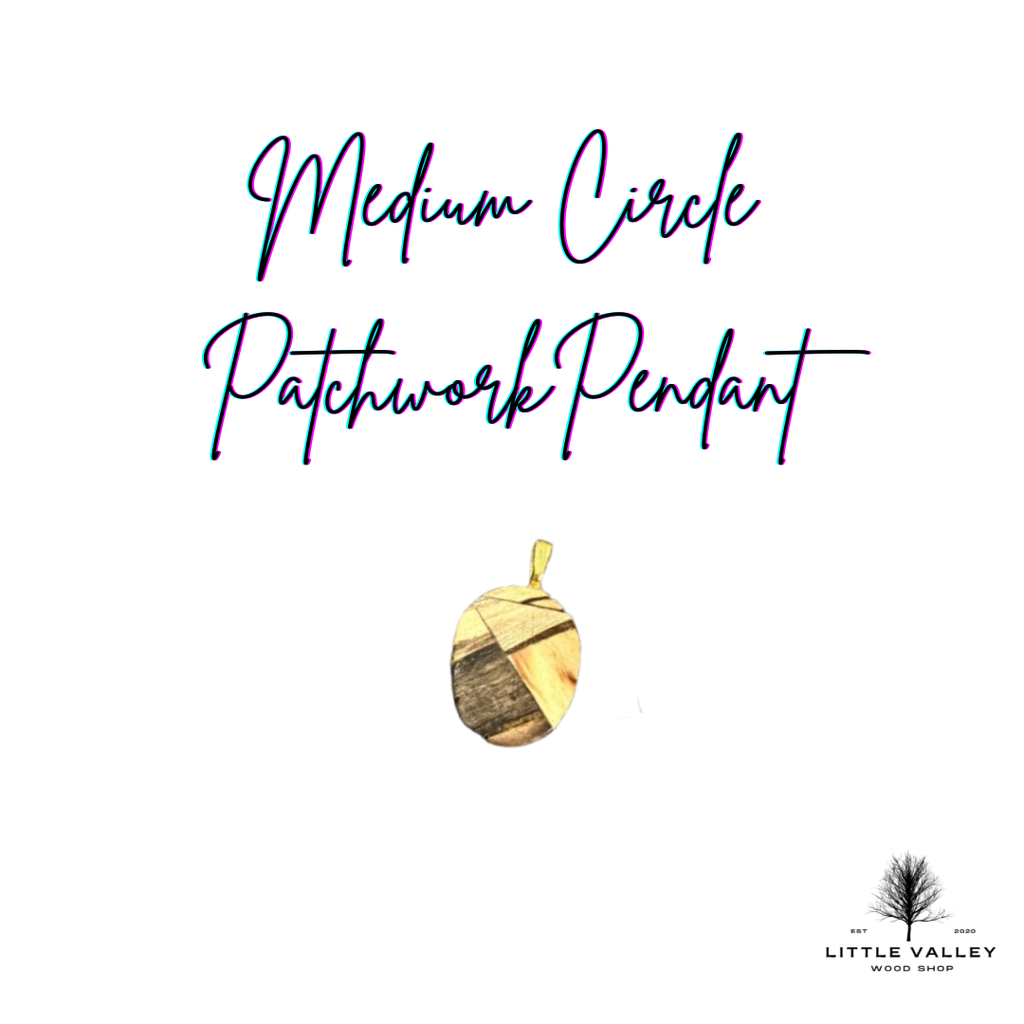 Patchwork Wooden Pendants from Little Valley Wood Shop, Wooden necklaces, nature jewelry, sustainable jewelry, necklaces from reclaimed wood, recycled jewelry, patchwork wood design, small business, handmade jewelry, handmade necklace, wood working