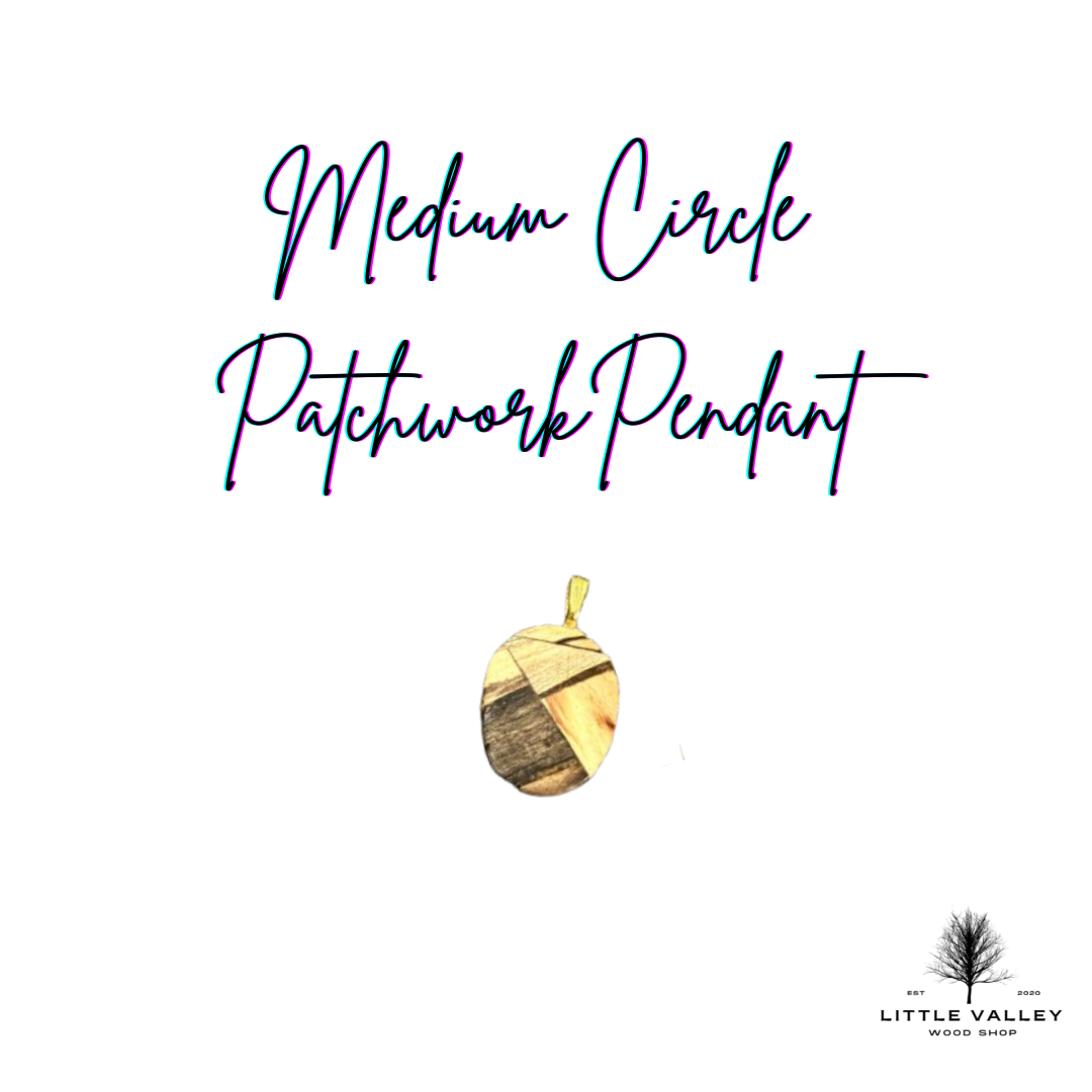 Patchwork Wooden Pendants from Little Valley Wood Shop, Wooden necklaces, nature jewelry, sustainable jewelry, necklaces from reclaimed wood, recycled jewelry, patchwork wood design, small business, handmade jewelry, handmade necklace, wood working