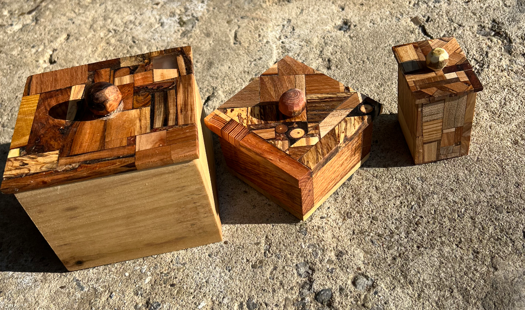 wood jewelry, Wooden Boxes Little Valley Wood Shop, Wooden earrings, nature jewelry, sustainable jewelry, boxes from reclaimed wood, recycled boxes, patchwork wood design, small business, handmade jewelry box, handmade wood boxes, wood trinket box, wooden treasure box, unique gifts, ecofriendly gifts, sustainable gifts